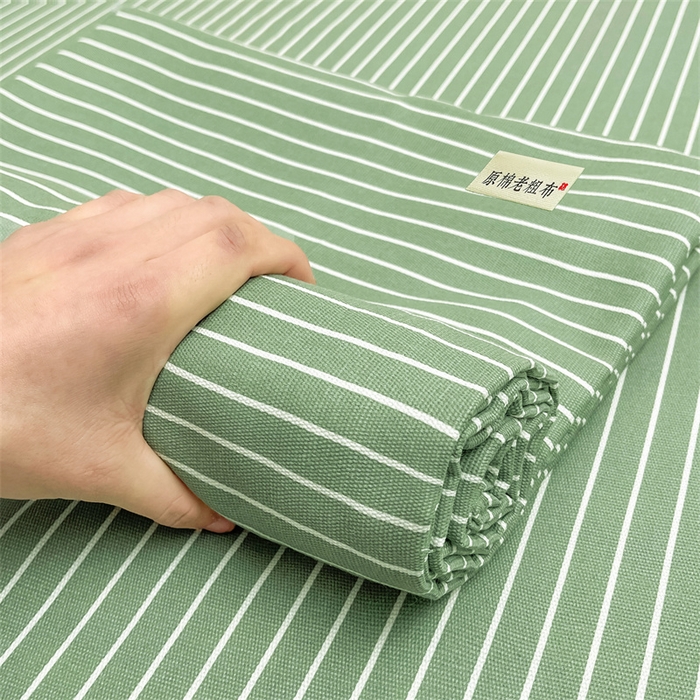 91家纺网 家纺一手货源 找家纺 美梦里 2025新款无印老粗布床单凉席席子 云熙绿