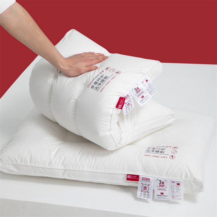 91家纺网 家纺一手货源 找家纺 爱来伊2025新款A类全棉三防枕头酒店枕纯棉酒店三防枕芯枕头  三防-中枕