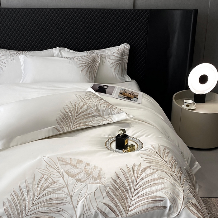 91家纺网 家纺一手货源 找家纺 （总）优悦 2025新款冰丝简奢绣花四件套