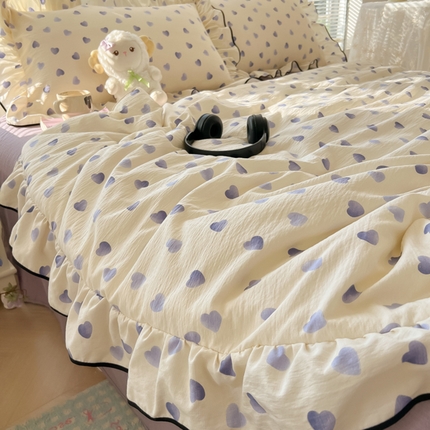 91家纺网 家纺一手货源 找家纺 （总）十里居 2025新款云感木棉花边夏被四件套