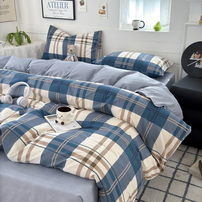 91家纺网 家纺一手货源 找家纺 可可家纺 2025新款印花卡通芦荟棉四件套亲肤床单被套三件套 品味时尚