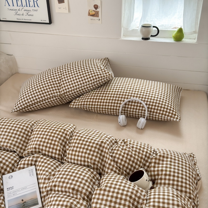 91家纺网 家纺一手货源 找家纺 可可家纺 2025新款印花卡通芦荟棉四件套亲肤床单被套三件套 驼小格