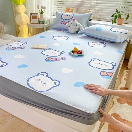 91家纺网 家纺一手货源 找家纺 （总）源舍家纺 2025新款数码印花冰丝席-床笠款