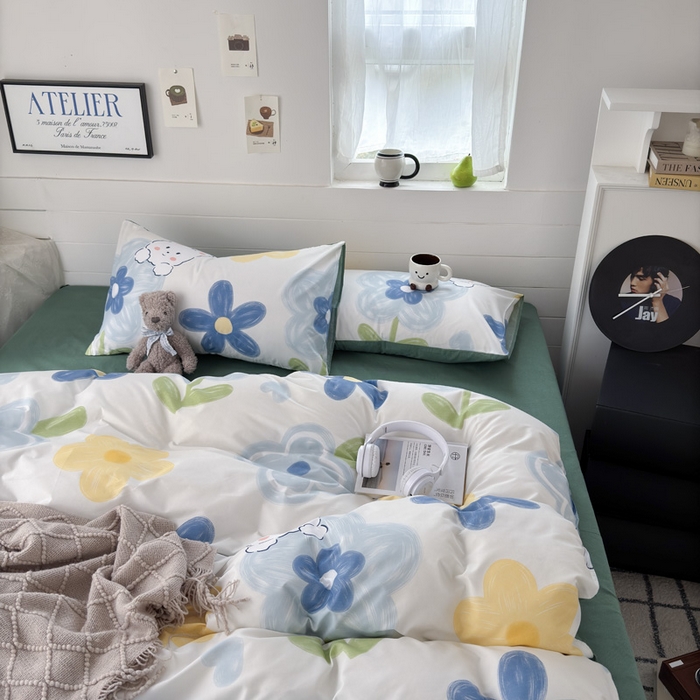 91家纺网 家纺一手货源 找家纺 可可家纺 2025新款印花卡通芦荟棉四件套亲肤床单被套三件套 宠物园地