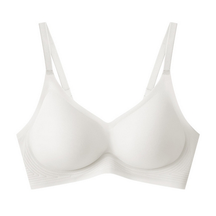 91家纺网 家纺一手货源 找家纺 良品汇馆2025新款日式无印超薄凉感文胸固定杯良品冰丝无痕内衣夏薄款无钢圈胸罩 奶白