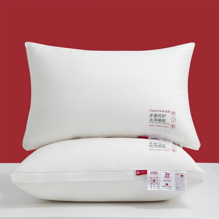 91家纺网 家纺一手货源 找家纺 爱来伊2025新款A类全棉三防枕头酒店枕纯棉酒店三防枕芯枕头  三防-高枕