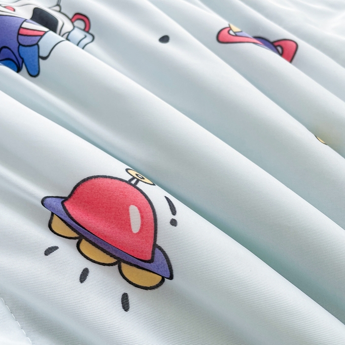 91家纺网 家纺一手货源 找家纺 好梦来家纺（原锦茂家纺） 2025新款印花凉感丝抗菌夏被 太空人