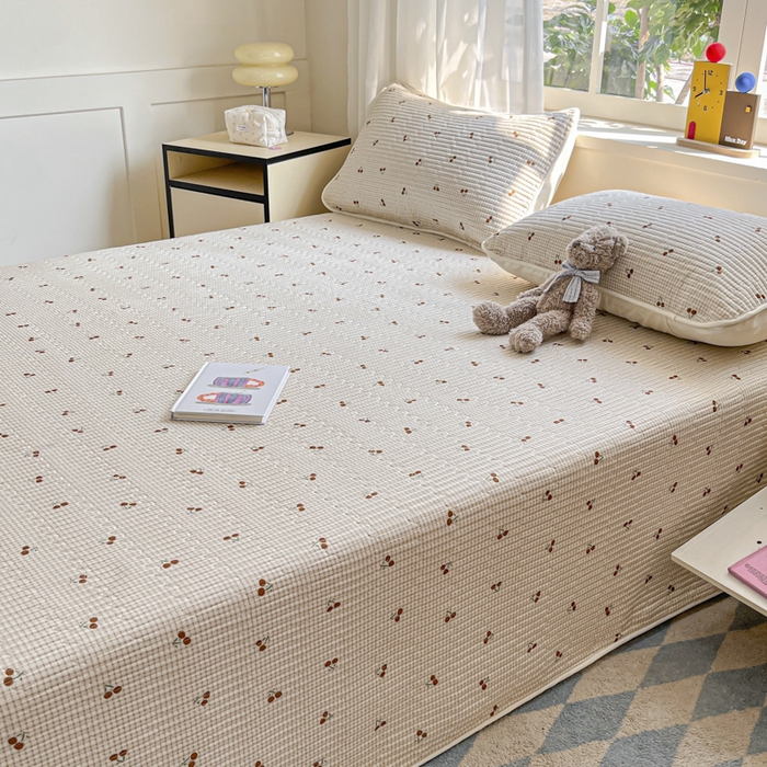 91家纺网 家纺一手货源 找家纺 菲梵家纺2024新款全棉印花夹棉床盖三件套提供买家秀樱资