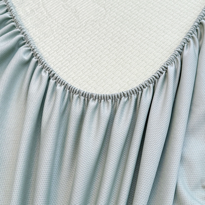 91家纺网 家纺一手货源 找家纺 喜居 2025新款A类凉豆豆提花床笠凉感豆豆床笠 luck小冰熊-绿