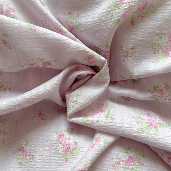 91家纺网 家纺一手货源 找家纺 王朝国际 2025新款直播热款有氧提花有氧双层纱碎花单被套 紫陌