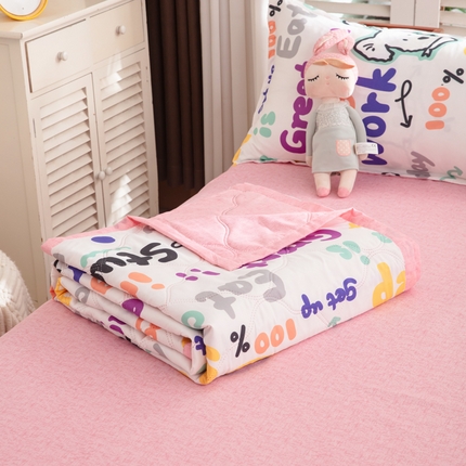 91家纺网 家纺一手货源 找家纺 （总）乐居坊2025新款亲肤舒适印花芦荟棉夏凉被四件套