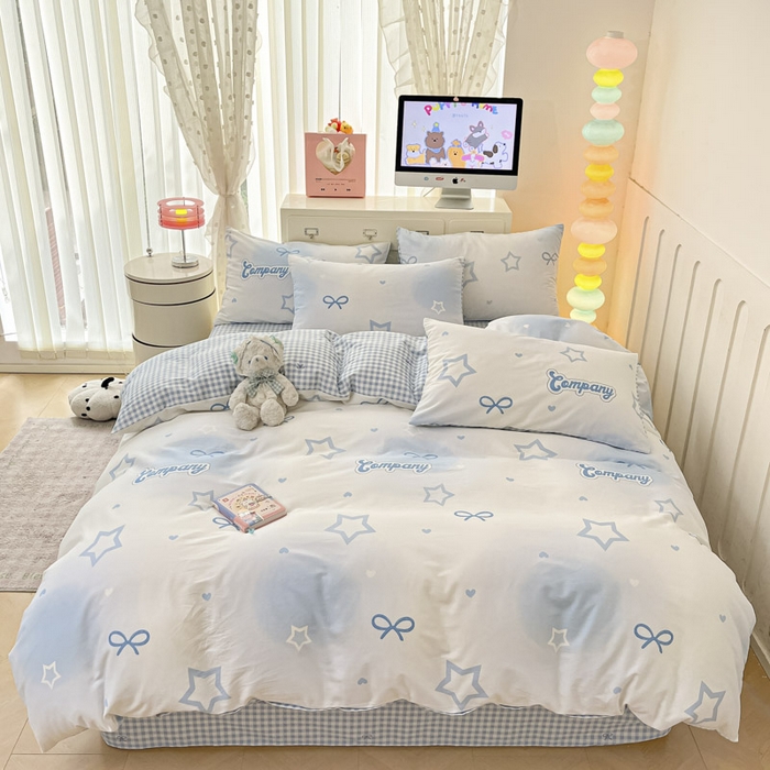 91家纺网 家纺一手货源 找家纺 晨希家居 2025新款全棉卡通印花简约款单被套-梦境