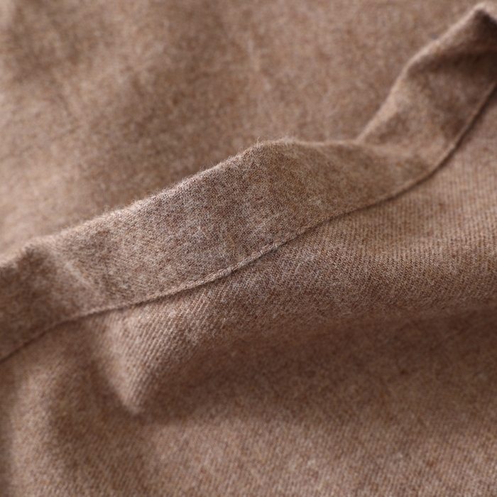 91家纺网 家纺一手货源 找家纺 伊嫚家居 2025新款无印日式双股全棉法兰绒家居服良品睡衣女纯棉直播秋冬款情侣睡衣 纯棕色女