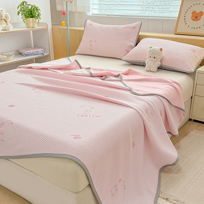 91家纺网 家纺一手货源 找家纺 （总）雪鲨家纺  2025新款凉豆豆夏凉被针织棉空调被冰豆豆夏被可机洗礼品跑量A类