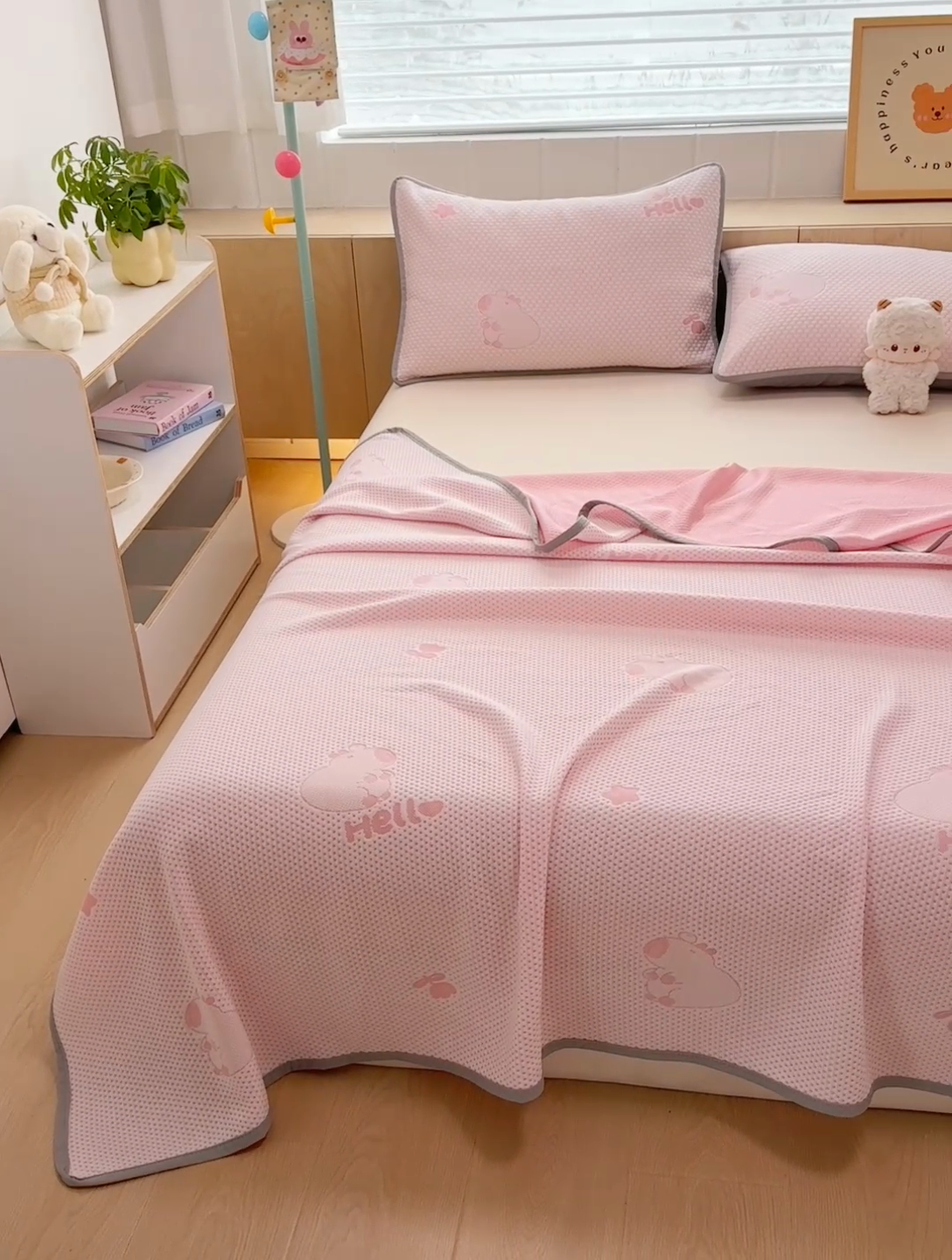 91家纺网 家纺一手货源 找家纺 （总）雪鲨家纺  2025新款凉豆豆夏凉被针织棉空调被冰豆豆夏被可机洗礼品跑量A类