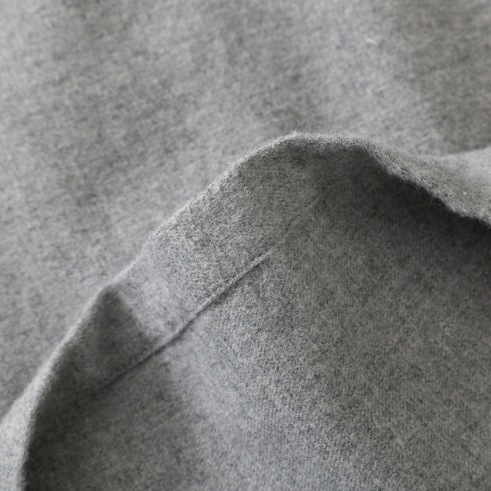 91家纺网 家纺一手货源 找家纺 伊嫚家居 2025新款无印日式双股全棉法兰绒家居服良品睡衣女纯棉直播秋冬款情侣睡衣 纯麻灰女