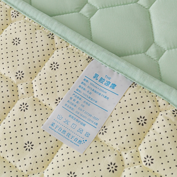 91家纺网 家纺一手货源 找家纺 欧邦 2025春夏新款四季款无印风纯色水洗棉床褥榻榻米床垫 床垫-浅绿