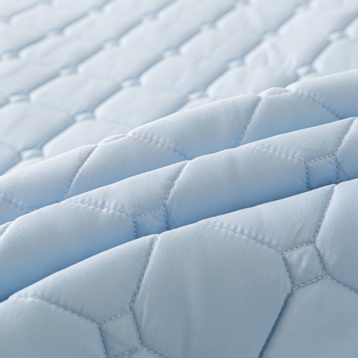 91家纺网 家纺一手货源 找家纺 欧邦 2025春夏新款四季款无印风纯色水洗棉床褥榻榻米床垫 床垫-天蓝