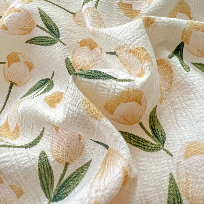 91家纺网 家纺一手货源 找家纺 王朝国际 2025新款直播热款有氧提花有氧双层纱碎花单被套 白荔