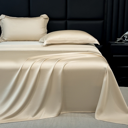 91家纺网 家纺一手货源 找家纺 （总）梦幻之城 2025新款水洗真丝纯色床单