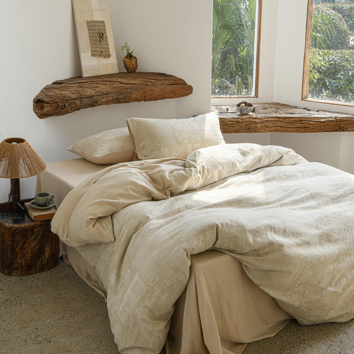 91家纺网 家纺一手货源 找家纺 云上 2025全棉色织大提花床品·侘寂空间   空间-米