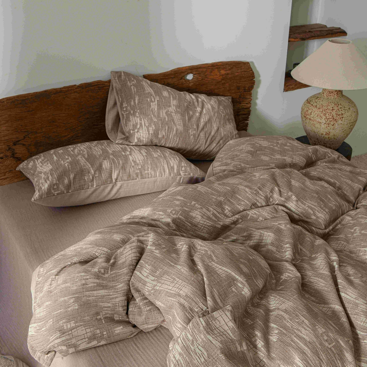 91家纺网 家纺一手货源 找家纺 （总）云上 2025全棉色织大提花床品·侘寂潮汐  