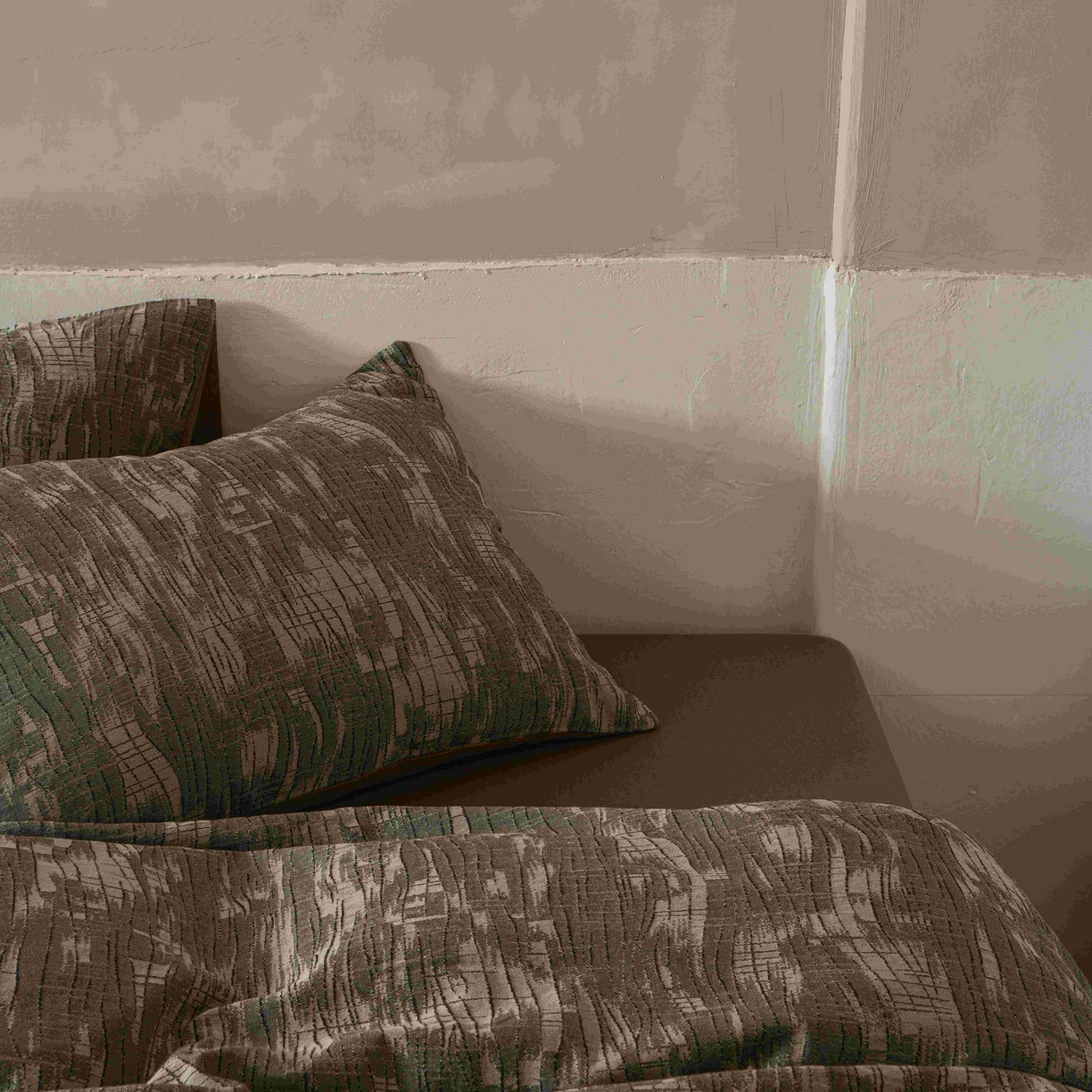 91家纺网 家纺一手货源 找家纺 云上 2025全棉色织大提花床品·侘寂潮汐   潮汐-金