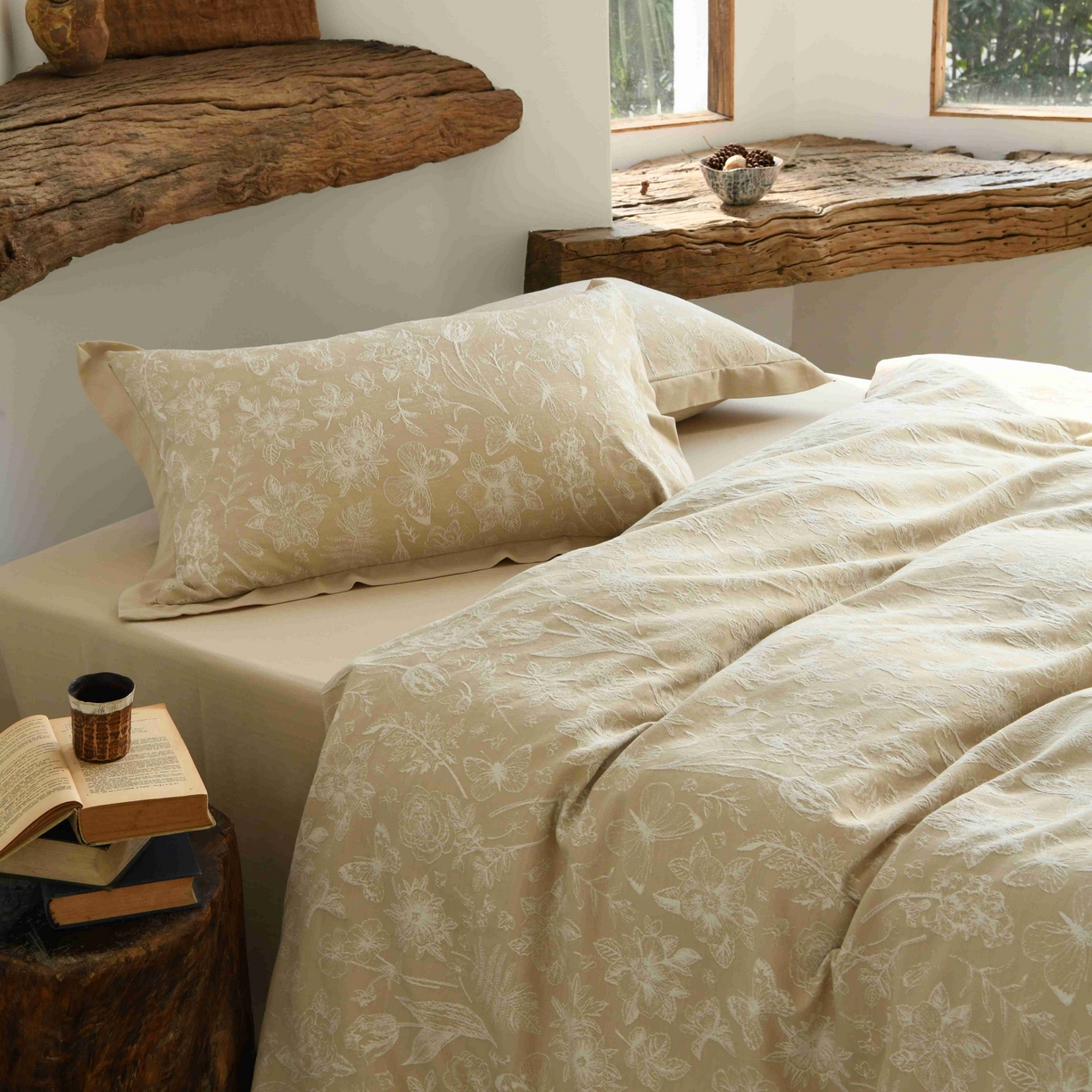 91家纺网 家纺一手货源 找家纺 （总）云上 2025全棉提花床品系列·蝶舞花间