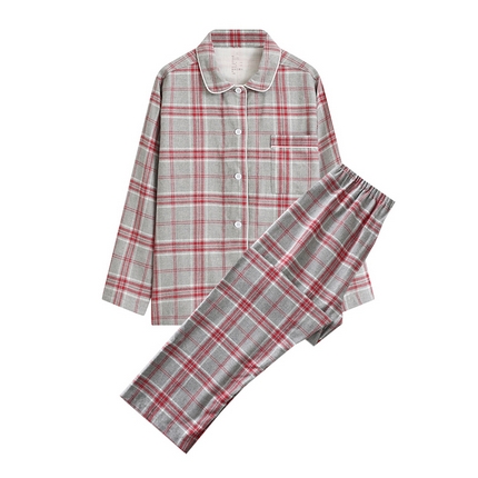 91家纺网 家纺一手货源 找家纺 （总）伊嫚家居 2025新款无印日式双股全棉法兰绒家居服良品睡衣女纯棉直播秋冬款情侣睡衣