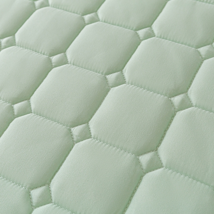 91家纺网 家纺一手货源 找家纺 欧邦 2025春夏新款四季款无印风纯色水洗棉床褥榻榻米床垫 床垫-浅绿