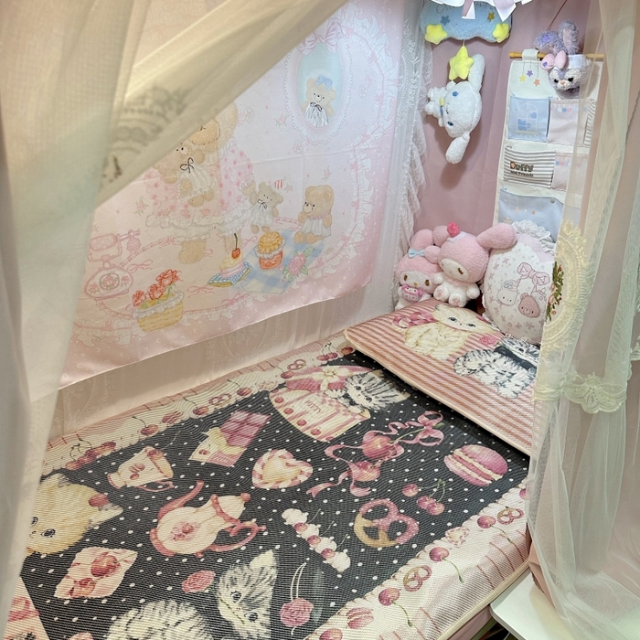 91家纺网 家纺一手货源 找家纺 （总）花沐家居 2025新款萌系卡通数码冰虅席凉席席子