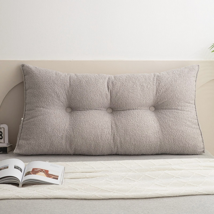 91家纺网 家纺一手货源 找家纺 美达人 2025新款泰迪绒三角珍珠棉靠垫 泰迪毛-珍珠-灰