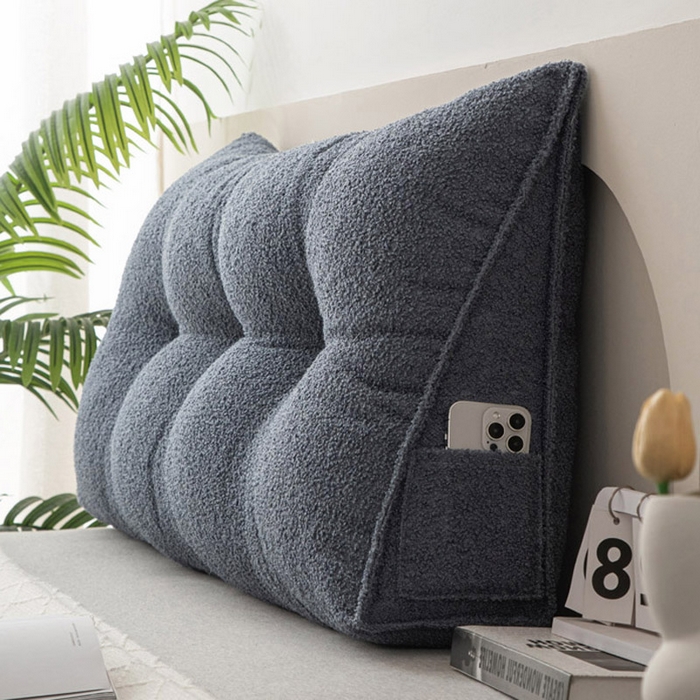 美达人 2025新款泰迪绒三角珍珠棉靠垫 泰迪毛-景泰-蓝