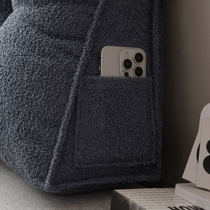 91家纺网 家纺一手货源 找家纺 美达人 2025新款泰迪绒三角珍珠棉靠垫 泰迪毛-景泰-蓝