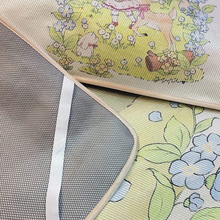 91家纺网 家纺一手货源 找家纺 花沐家居 2025新款萌系卡通数码冰虅席凉席席子 小红帽