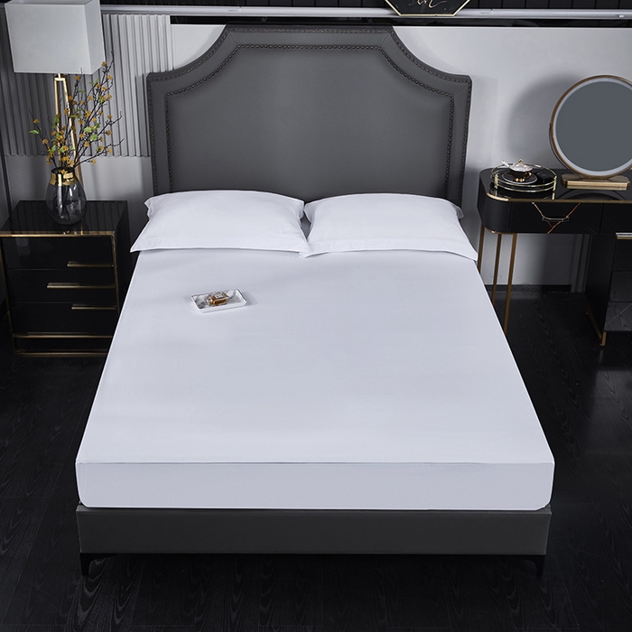 91家纺网 家纺一手货源 找家纺 （总）罗菲尼酒店用品 2025新款全棉高支高密贡缎喷气酒店单床笠