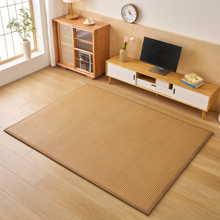 91家纺网 家纺一手货源 找家纺 畅畅家纺 2025新款多功能亲肤舒适凉感冰藤床垫藤席地垫（厚度1.5cm） 玉小格