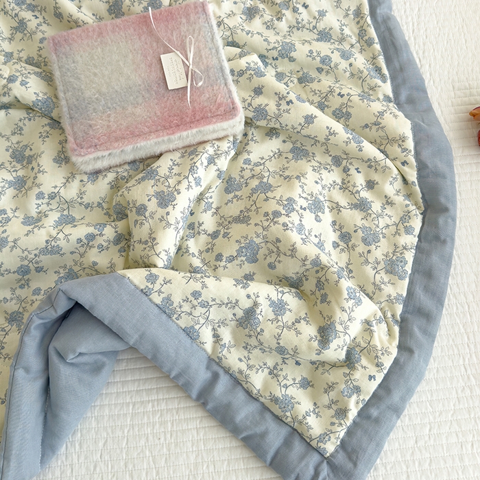 91家纺网 家纺一手货源 找家纺 睡棉坊 2025新款全棉有氧双层纱夏凉被空调被百分百纯棉被芯被子 安娜