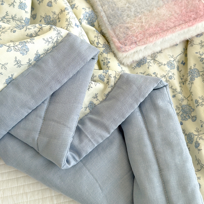 91家纺网 家纺一手货源 找家纺 睡棉坊 2025新款全棉有氧双层纱夏凉被空调被百分百纯棉被芯被子 安娜