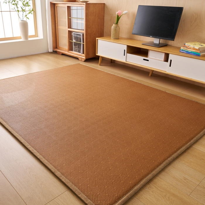 91家纺网 家纺一手货源 找家纺 畅畅家纺 2025新款多功能亲肤舒适凉感冰藤床垫藤席地垫（厚度1.5cm） 经典方格