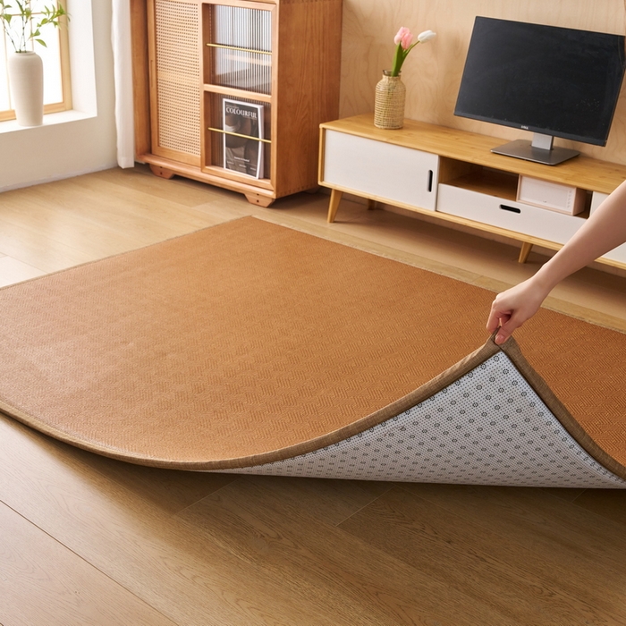 91家纺网 家纺一手货源 找家纺 畅畅家纺 2025新款多功能亲肤舒适凉感冰藤床垫藤席地垫（厚度1.5cm） 经典方格