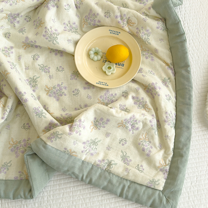 91家纺网 家纺一手货源 找家纺 睡棉坊 2025新款全棉有氧双层纱夏凉被空调被百分百纯棉被芯被子 海德花园