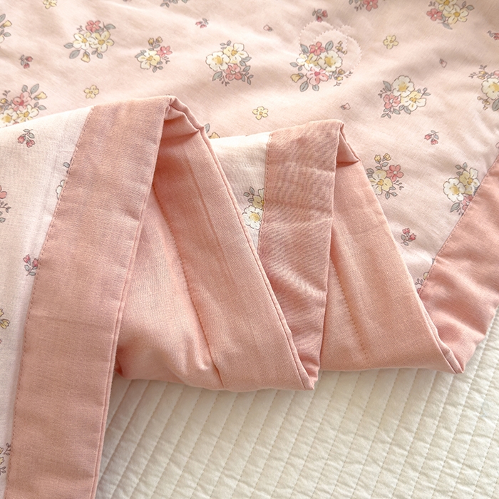 91家纺网 家纺一手货源 找家纺 睡棉坊 2025新款全棉有氧双层纱夏凉被空调被百分百纯棉被芯被子 卡洛琳