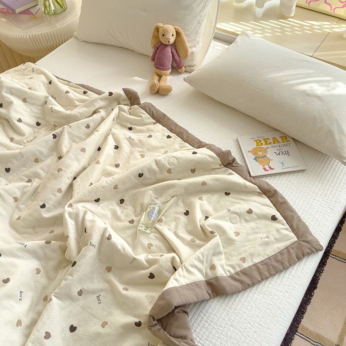 91家纺网 家纺一手货源 找家纺 睡棉坊 2025新款全棉有氧双层纱夏凉被空调被百分百纯棉被芯被子 米亚