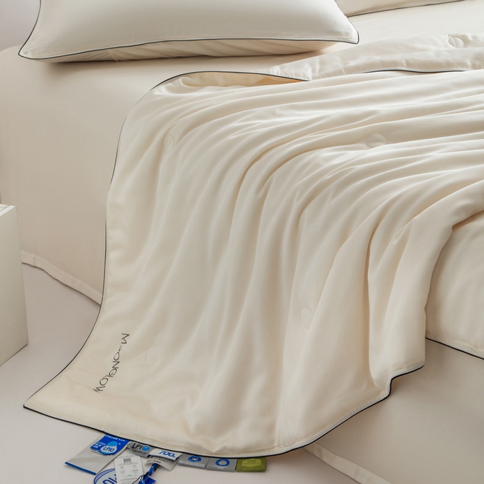 91家纺网 家纺一手货源 找家纺 桂雅居 2025新款100支奥地利进口莱赛尔夏被被子被芯 白百合