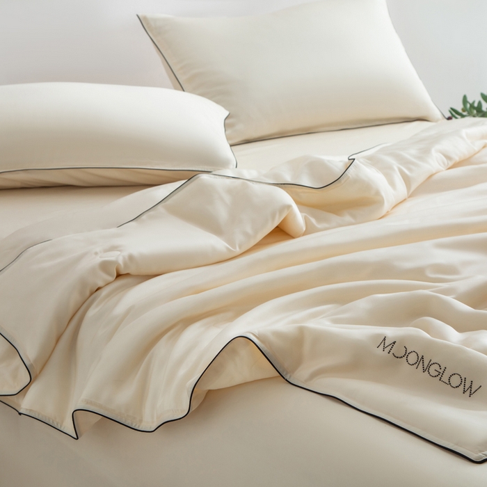 91家纺网 家纺一手货源 找家纺 桂雅居 2025新款100支奥地利进口莱赛尔夏被被子被芯 白百合