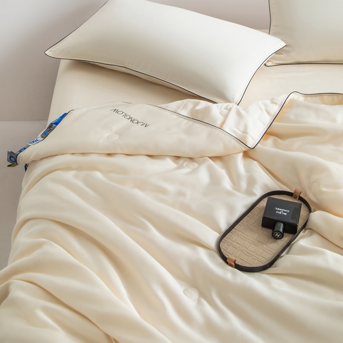 91家纺网 家纺一手货源 找家纺 桂雅居 2025新款100支奥地利进口莱赛尔夏被被子被芯 白百合