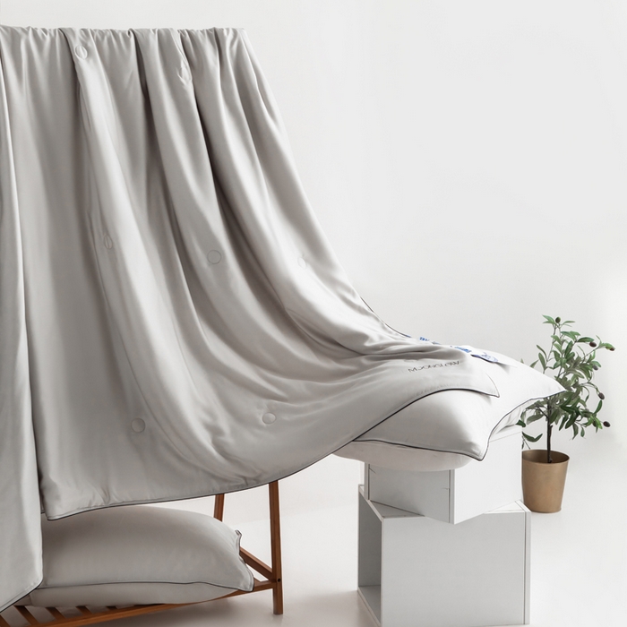 91家纺网 家纺一手货源 找家纺 桂雅居 2025新款100支奥地利进口莱赛尔夏被被子被芯 冰川灰