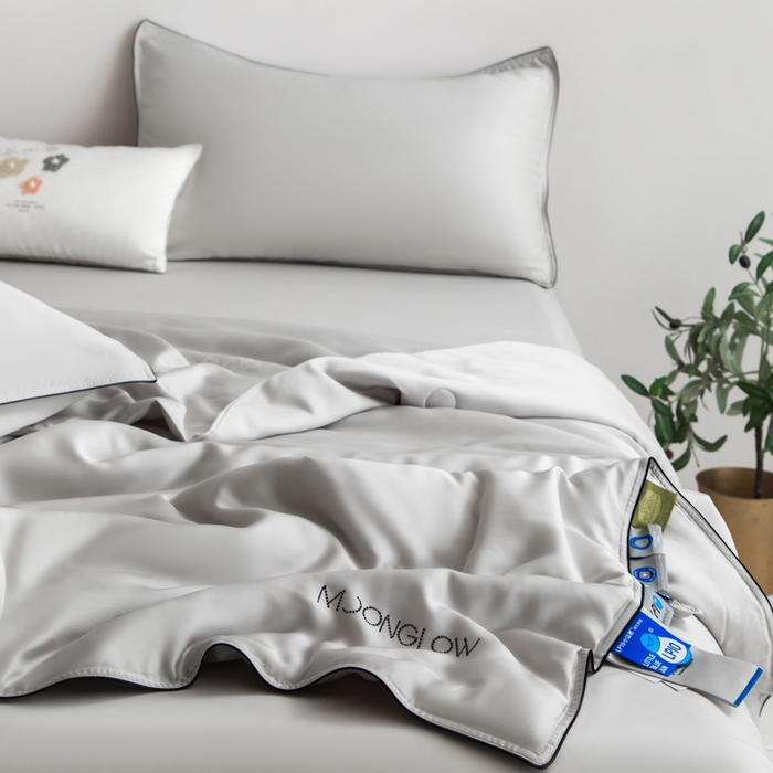 91家纺网 家纺一手货源 找家纺 桂雅居 2025新款100支奥地利进口莱赛尔夏被被子被芯 冰川灰