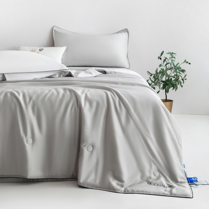 91家纺网 家纺一手货源 找家纺 桂雅居 2025新款100支奥地利进口莱赛尔夏被被子被芯 冰川灰